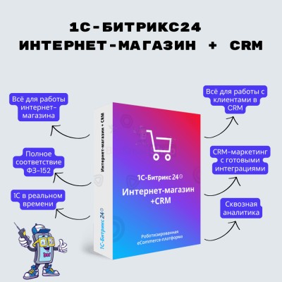 Программа для ЭВМ "1С-Битрикс24". Лицензия Интернет-магазин + CRM (12 мес.) - купить в Лельвиже